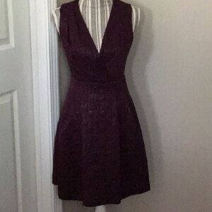 Kirna Zabete Plum Sleeveless Zippered Dress Size 4